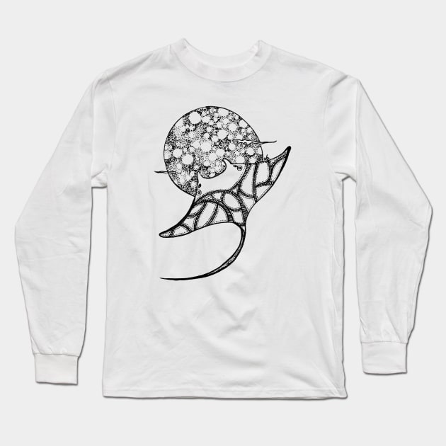 Full moon creature Long Sleeve T-Shirt by LimiDesign